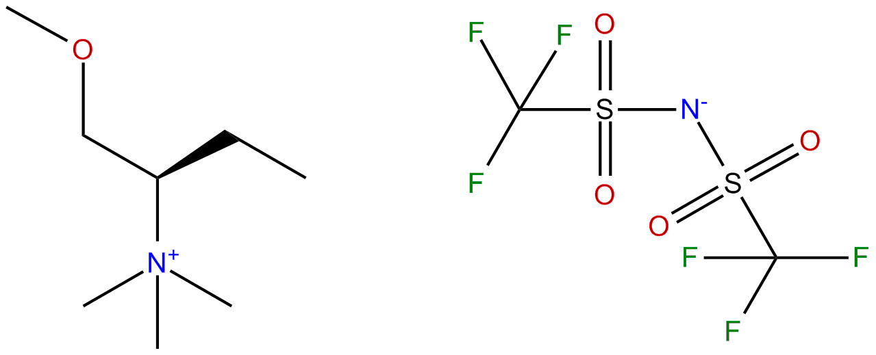 Image of (R)-1-methoxy-N,N,N-trimethylbutan-2-ammonium bis(trifyl)imide