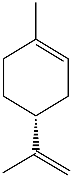 Image of (R)-1-methyl-4-(1-methylethenyl)cyclohexene