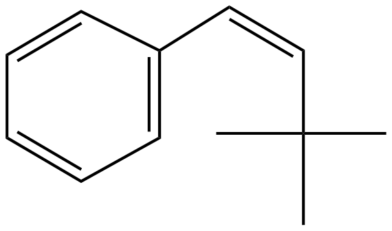 Image of (Z)-(3,3-dimethyl-1-butenyl)benzene